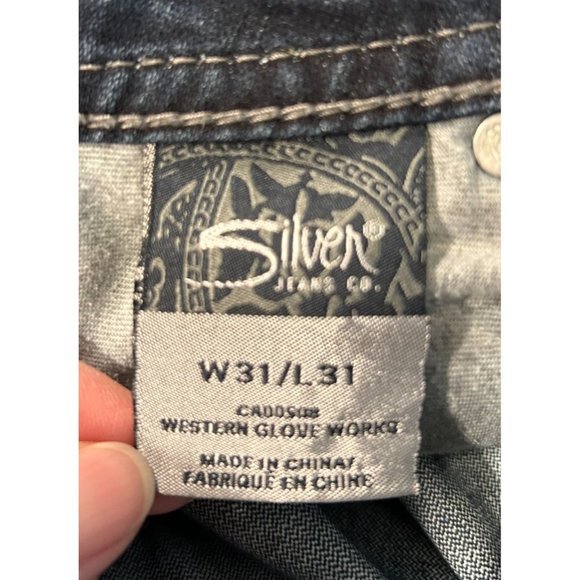 Silver Jeans Co. AIKO Mid Boot dark wash jeans size W31/ L31 - Picture 6 of 10